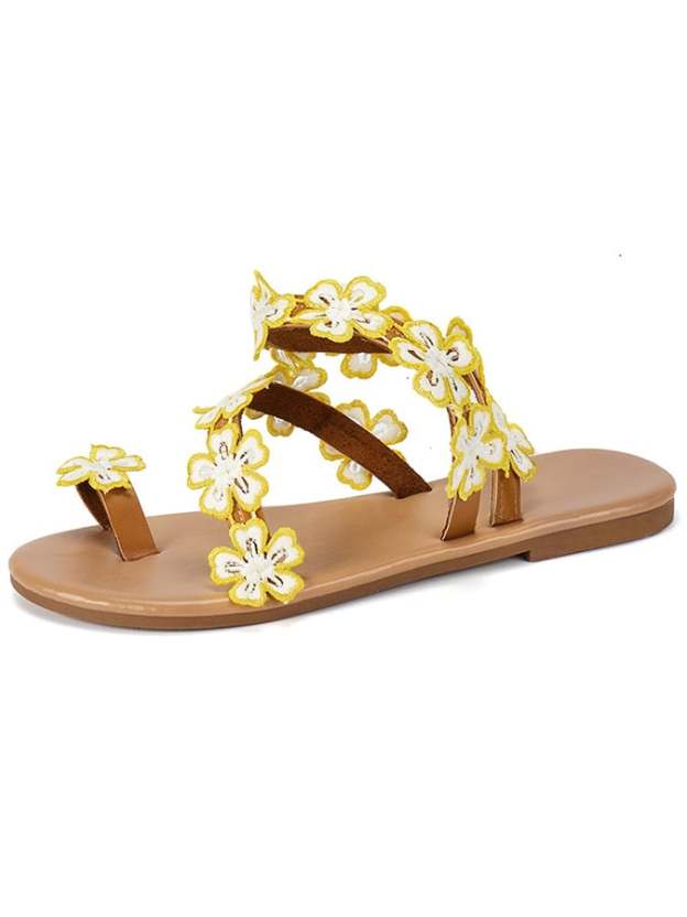 Women's Bohemian Handmade Fashion Sunflower Sandals-POIULTD