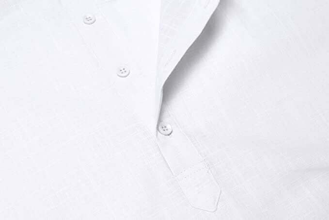 2024 Men's Cotton Linen Henley Shirt Long Sleeve Hippie Casual Beach T Shirts-POIULTD