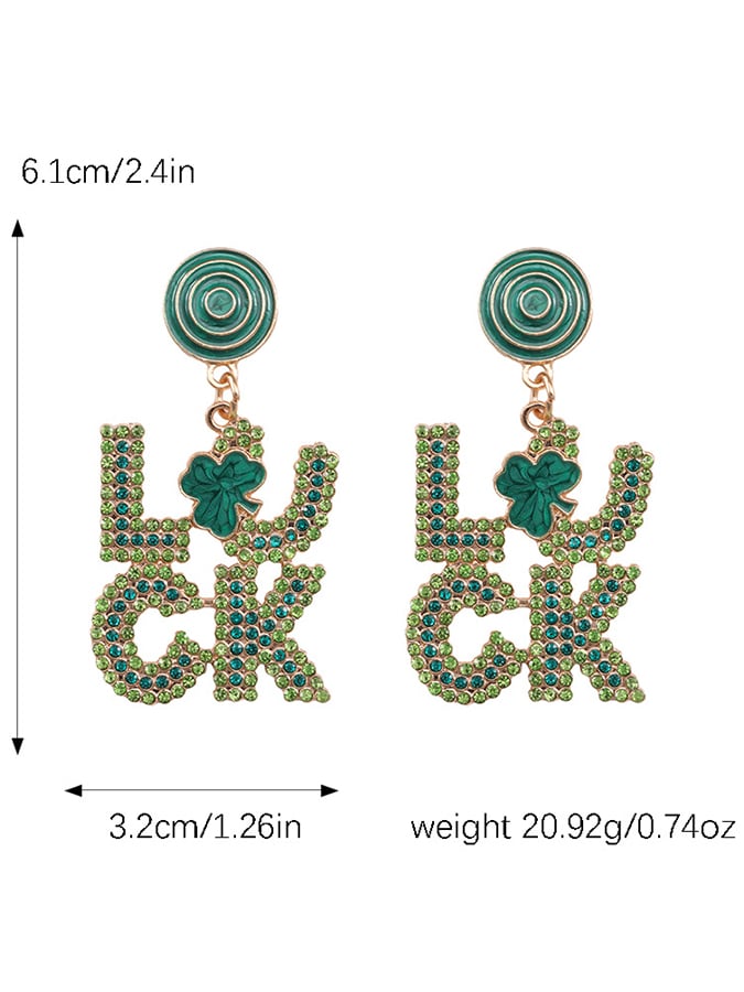 Women's St. Patrick's Day Luck Earrings-POIULTD