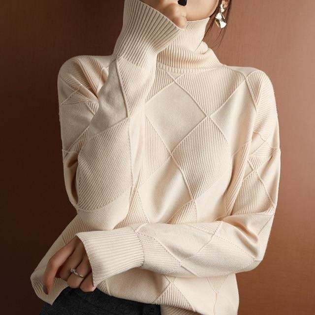 ☃️ ❄️ Hot Sale 49% OFF 🔥 Loose Cashmere Turtleneck Sweater Cardigan