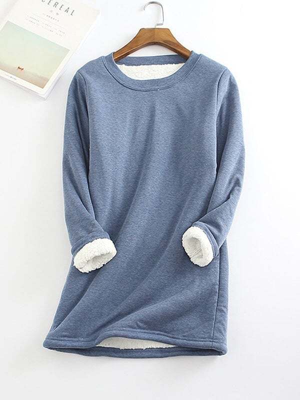 💥Sold 20000+,  Sales > Extra 8% off code:  8💥2022 NEW Casual Cotton Round Neck Solid Sweatshirt (S-5XL)-POIULTD