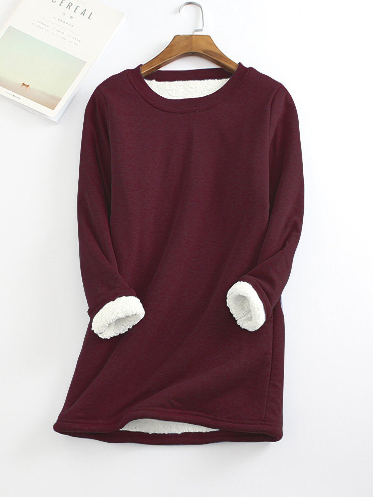 💥Sold 20000+,  Sales > Extra 8% off code:  8💥2022 NEW Casual Cotton Round Neck Solid Sweatshirt (S-5XL)-POIULTD