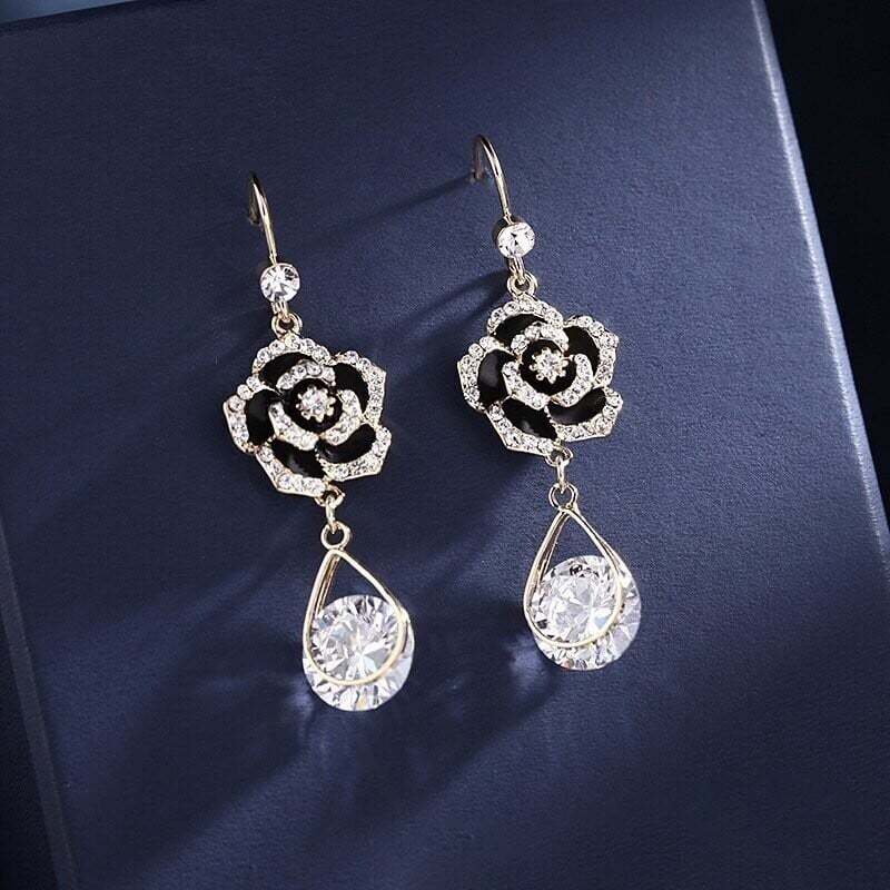 Rose earrings-POIULTD