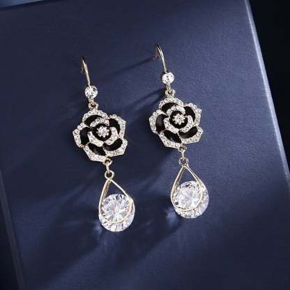 Rose earrings-POIULTD