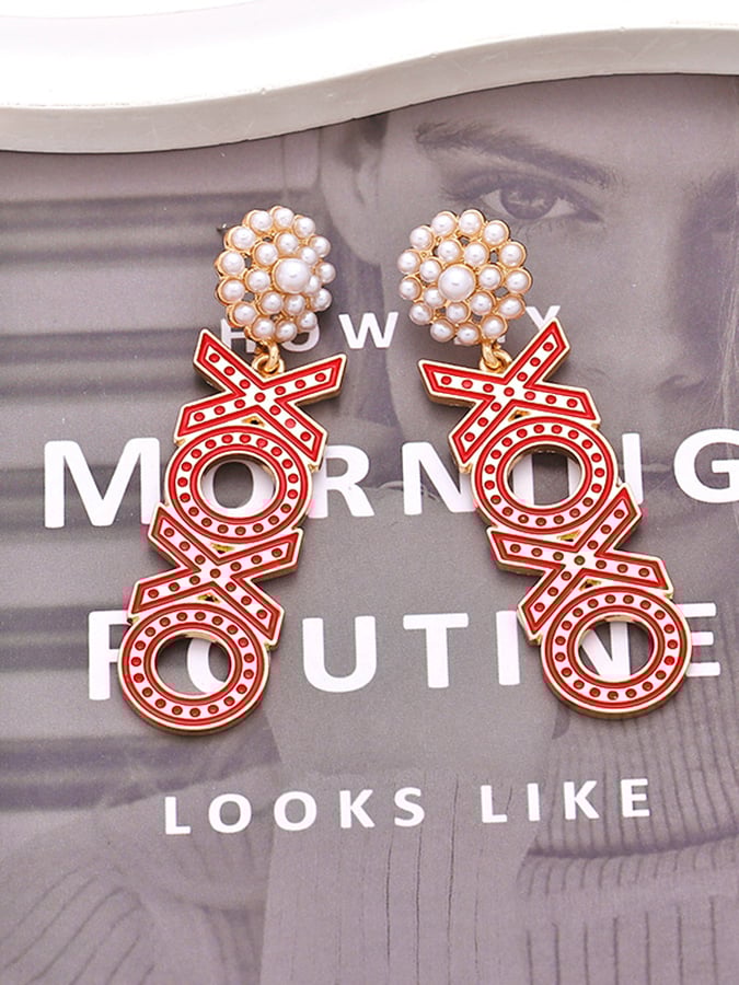Women's Valentine's Day XOXO Earrings-POIULTD
