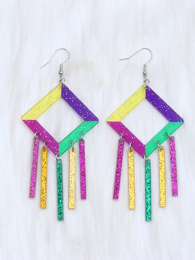 Women's Carnival Geometric Trendy Temperament Light Luxury Versatile Fashionable Earrings-POIULTD