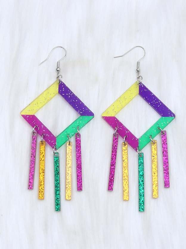 Women's Carnival Geometric Trendy Temperament Light Luxury Versatile Fashionable Earrings-POIULTD