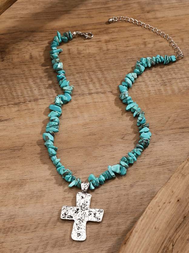 Women's Western Style Cross Necklace-POIULTD