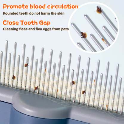 🔥Self-cleaning Pet Flea Comb Grooming Brush-POIULTD