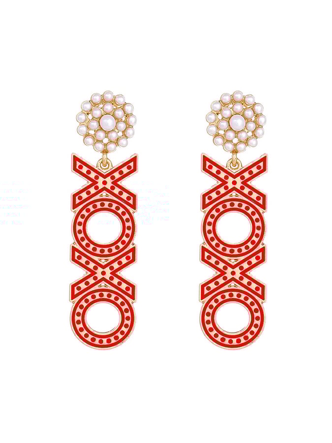 Women's Valentine's Day XOXO Earrings-POIULTD
