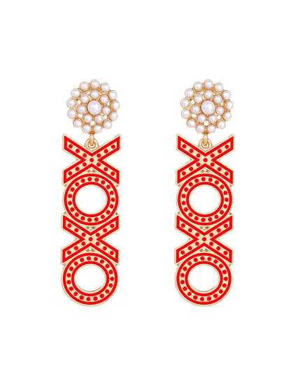 Women's Valentine's Day XOXO Earrings-POIULTD