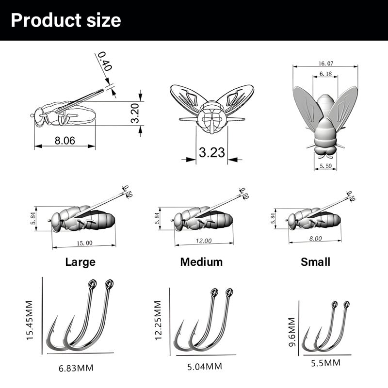 🔥Simulated Flies Fishing Attractor Bait Hook-POIULTD