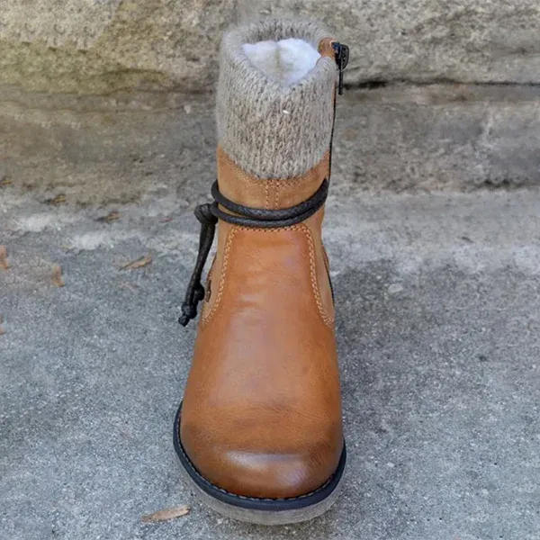🔥Last Day Promotion 50% OFF - Women's Casual Vintage Leather Zip Boots