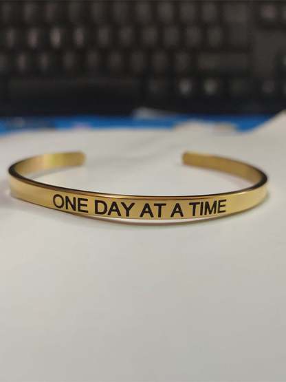 One Day At A Time Stainless Steel Bracelet-POIULTD