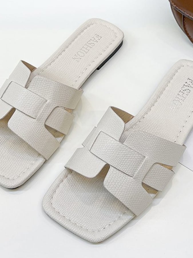 Outer -headed women's cold drags Lazy beach slippers-POIULTD