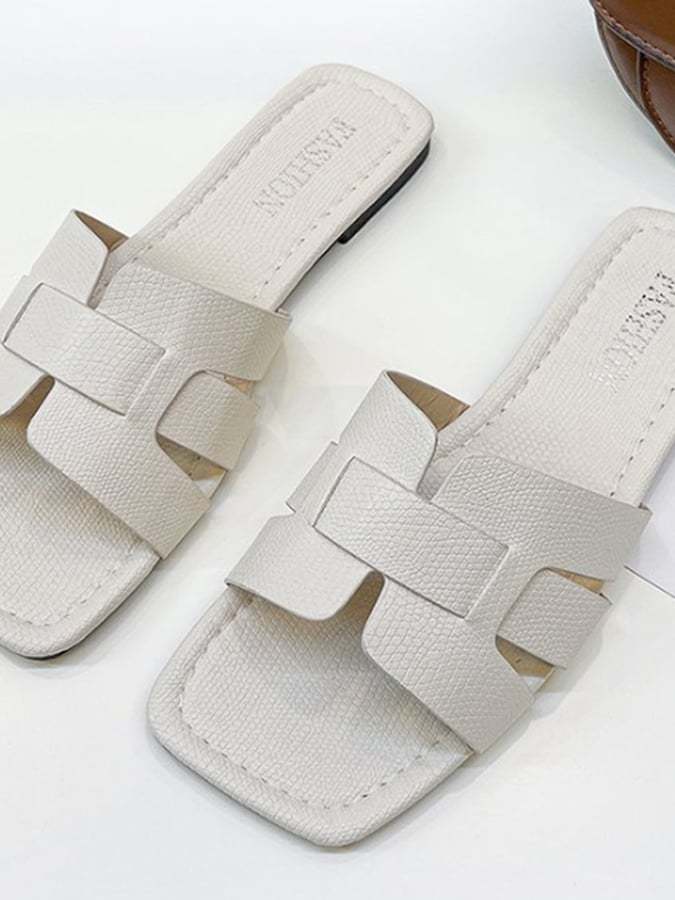 Outer -headed women's cold drags Lazy beach slippers-POIULTD