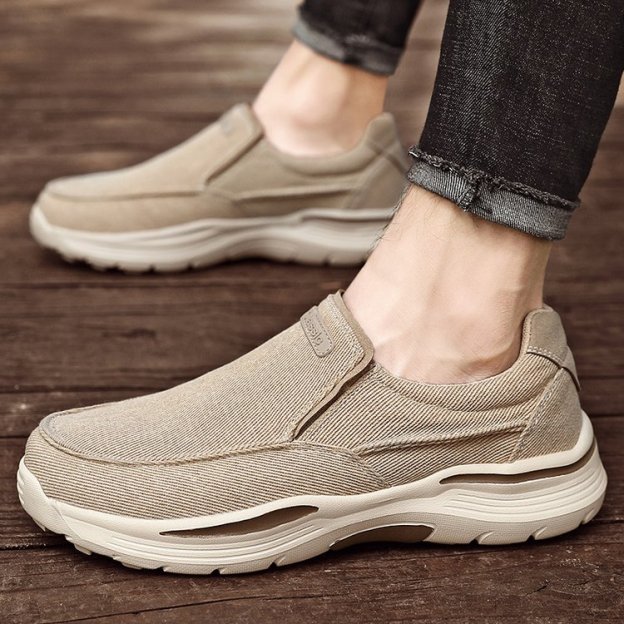MEN'S CANVAS SLIP-ON SNEAKERS-POIULTD