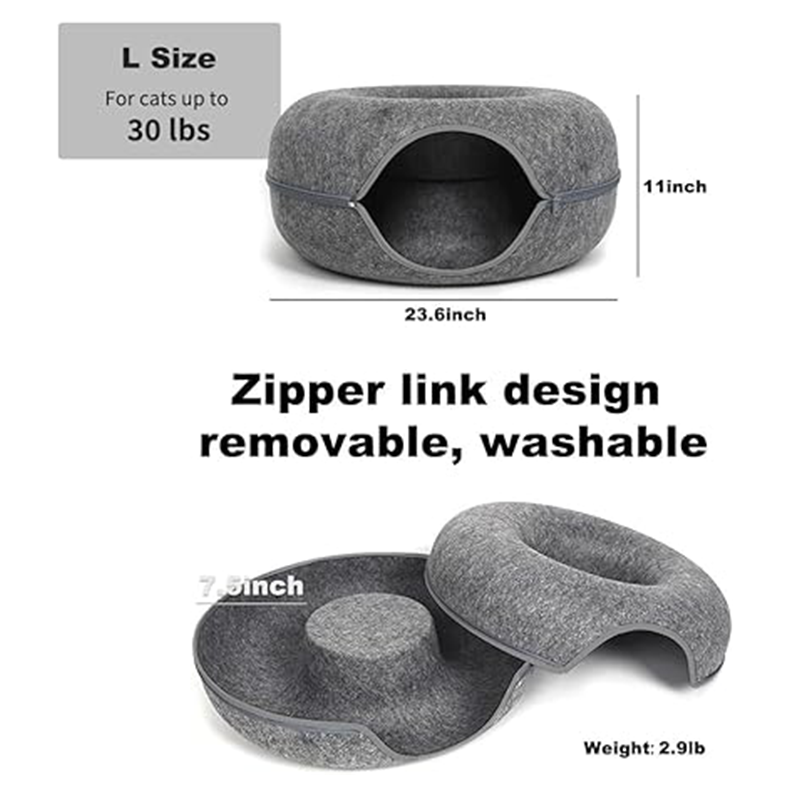 Large Cat Tunnel Bed for Indoor Cats-POIULTD