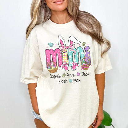 Easter Bunny Coquette Bow Gift For Family, Custom Grandma And Kids-POIULTD
