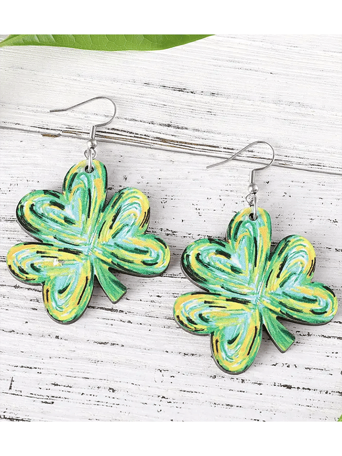Women Fashionable And Versatile St. Patrick's Day Earrings-POIULTD