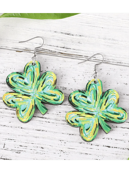 Women Fashionable And Versatile St. Patrick's Day Earrings-POIULTD