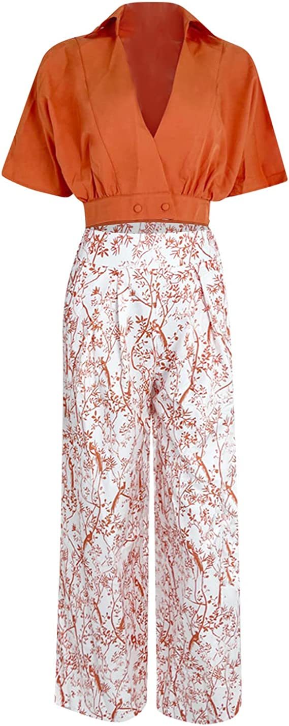 👗👗LAPEL TOP&PANTS TWO PIECE SET-POIULTD