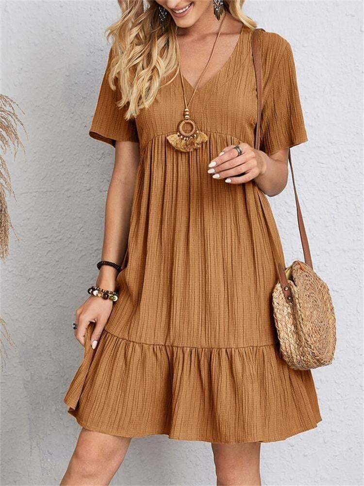 🔥 Retro V-neck women's clothing-POIULTD