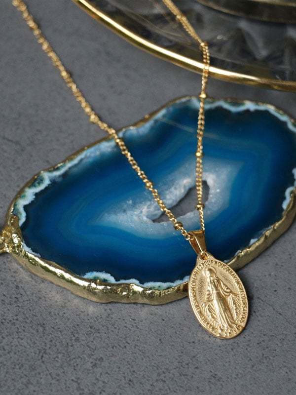 Faith Double-Sided Totem Coin Necklace-POIULTD