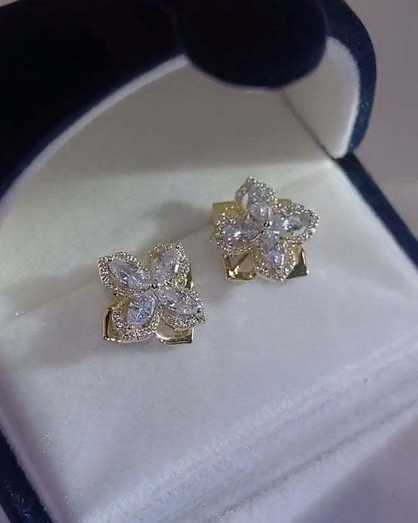 Rotatable Four-Leaf Clover Ring/Earrings/Necklace-POIULTD