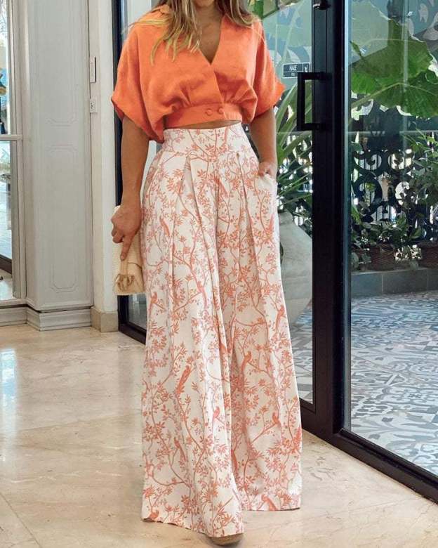 👗👗LAPEL TOP&PANTS TWO PIECE SET-POIULTD