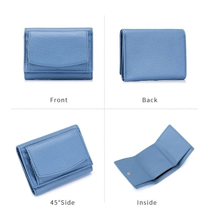 2024 New Genuine Leather RFID Blocking Card Holder Organizer Pocket Mini Wallet-POIULTD