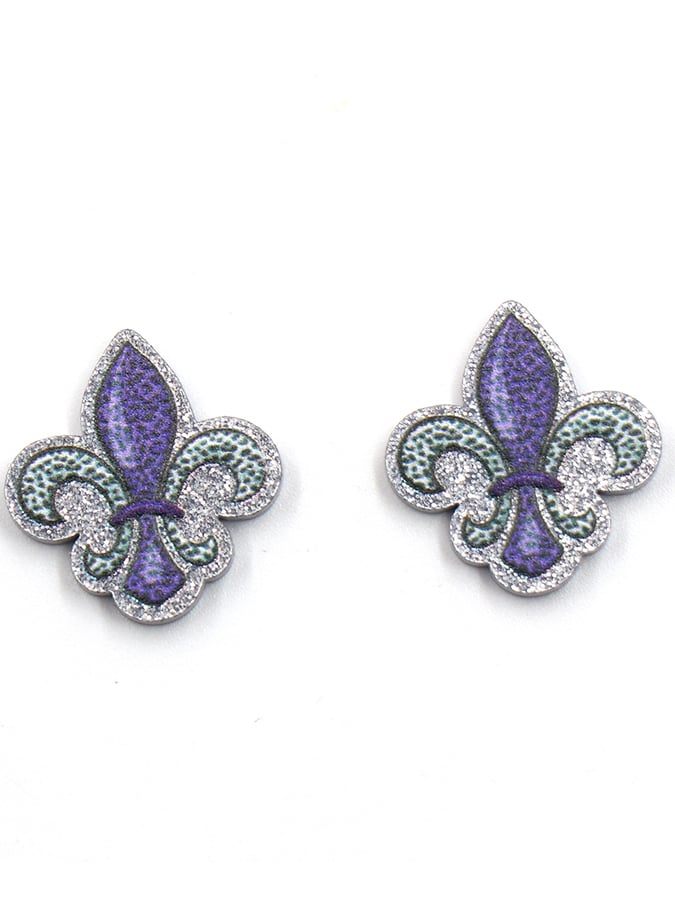Women's Carnival Silver Onion Iris Fashionable And Versatile Temperament Light Luxury Earrings-POIULTD