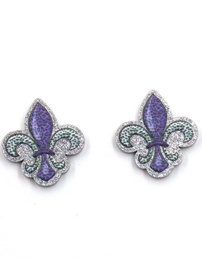 Women's Carnival Silver Onion Iris Fashionable And Versatile Temperament Light Luxury Earrings-POIULTD