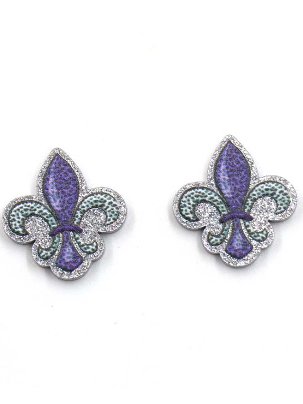 Women's Carnival Silver Onion Iris Fashionable And Versatile Temperament Light Luxury Earrings-POIULTD