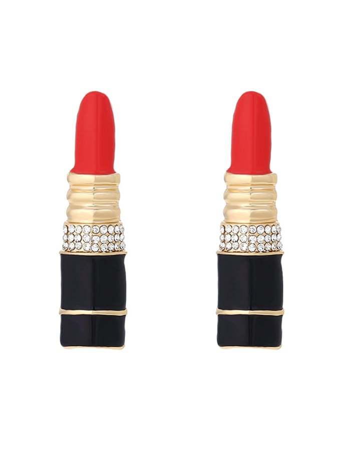 Women's Valentine's Day Exquisite Lipstick Shape Earrings-POIULTD