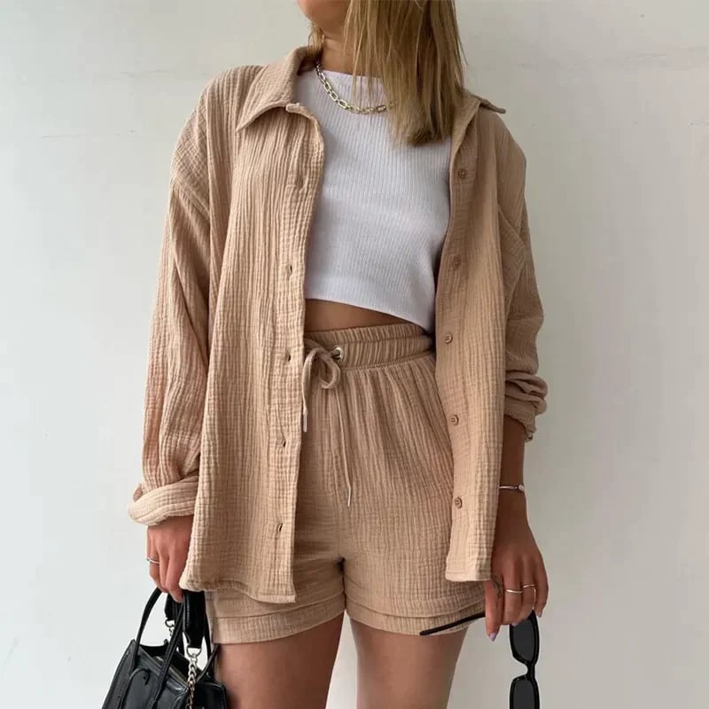 Zweiteiliger Langarmshirt-Damen-Freizeitanzug für Damen-POIULTD