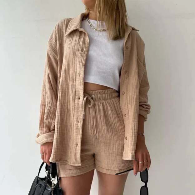 Zweiteiliger Langarmshirt-Damen-Freizeitanzug für Damen-POIULTD