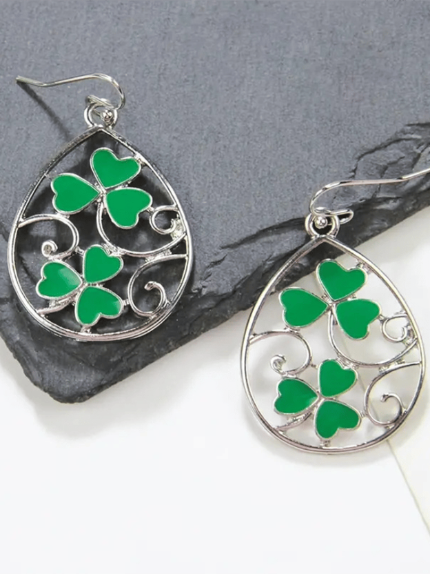 Women Fashionable And Versatile St. Patrick's Day Earrings-POIULTD
