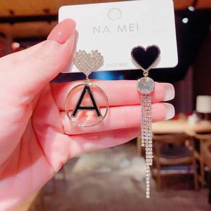 Letter Love Earrings-POIULTD