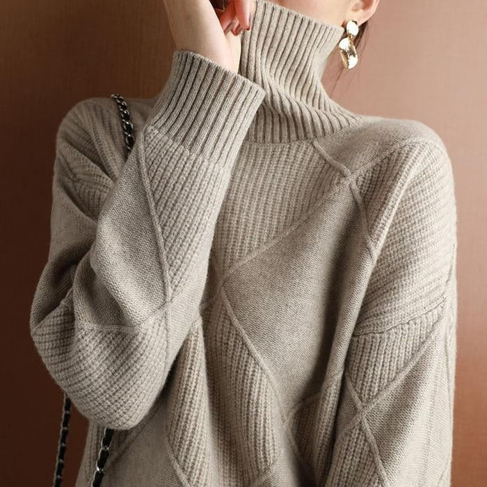 ☃️ ❄️ Hot Sale 49% OFF 🔥 Loose Cashmere Turtleneck Sweater Cardigan