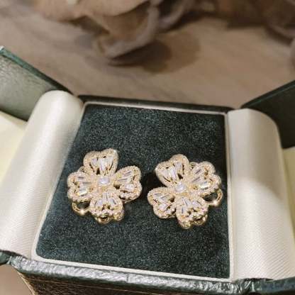 Rotatable Four-Leaf Clover Ring/Earrings/Necklace-POIULTD