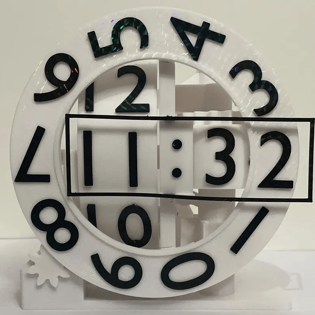 🔥Unique Modern 3D Printed Desktop Triaxial Numechron Clock⏲️-POIULTD