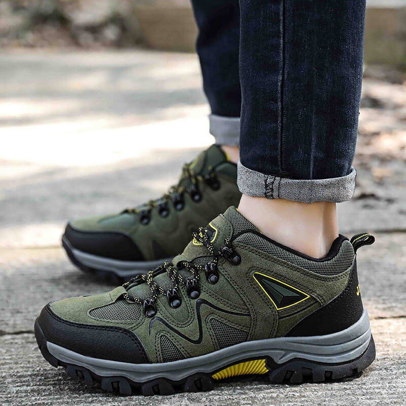 Men's Outdoor Lightweight Breathable Orthopedic Hiking Shoes Comfortable Trekking Work Shoes For All Season-POIULTD