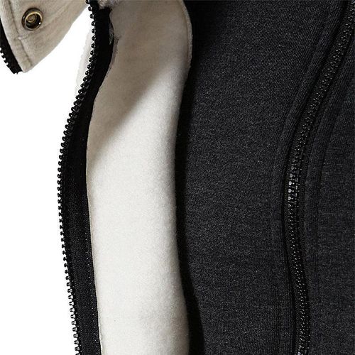 product_image_name-Fashion-Autumn Winter Warm Fleece Hoodies Men's Zipper Hooded Sweatshirts Scarf Collar et Slim Fit Sportswear Male Outwear Coat-6