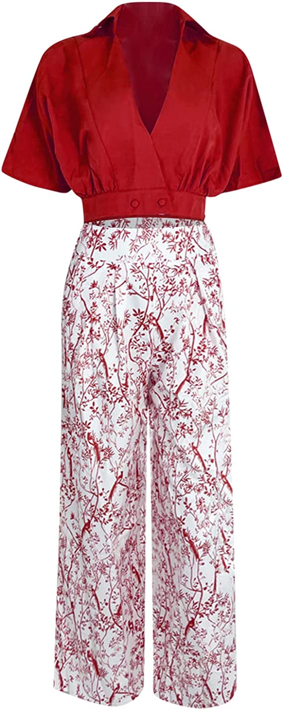 👗👗LAPEL TOP&PANTS TWO PIECE SET-POIULTD