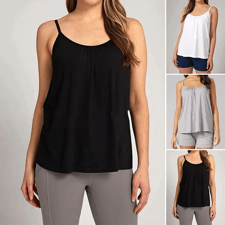 🌸Hot Sale💥Loose-fitting Tank Top With Built-in Bra