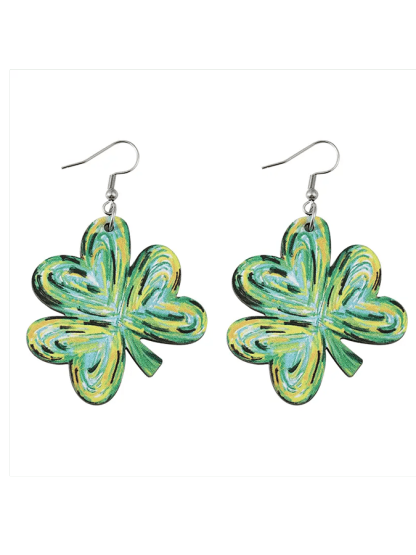 Women Fashionable And Versatile St. Patrick's Day Earrings-POIULTD