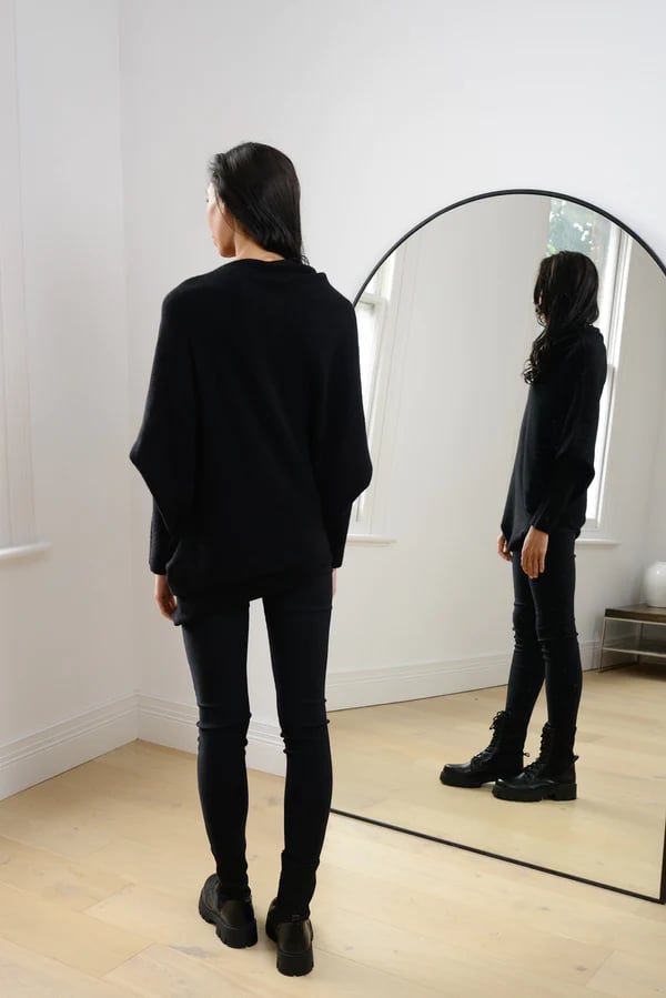 Asymmetric Draped Jumper-POIULTD
