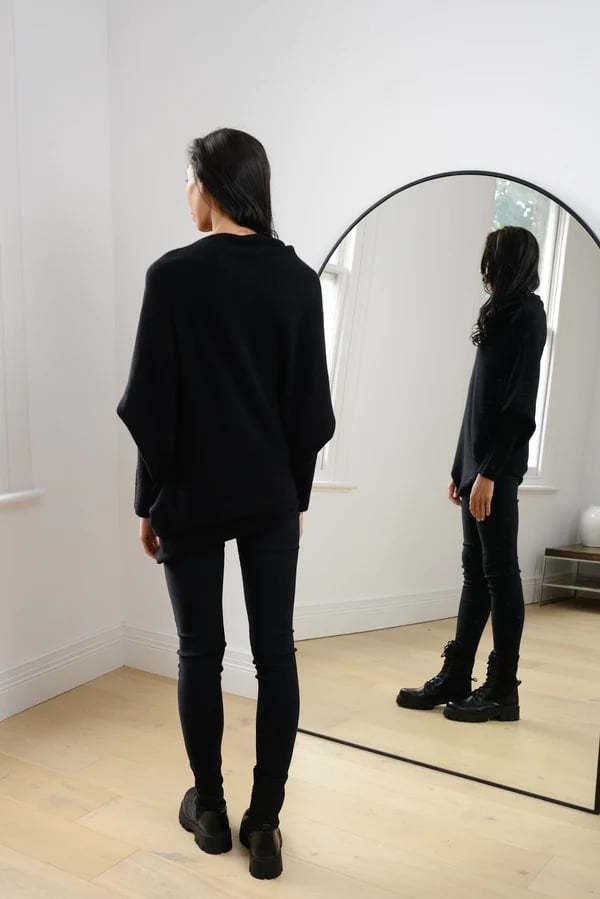 Asymmetric Draped Jumper-POIULTD