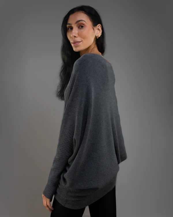 Asymmetric Draped Jumper-POIULTD